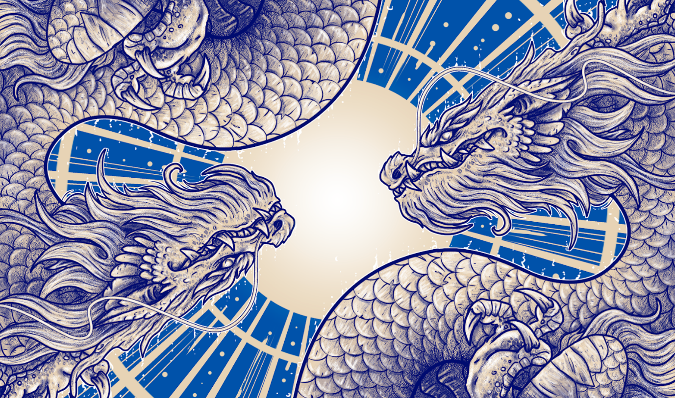 Dual Dragon Blue